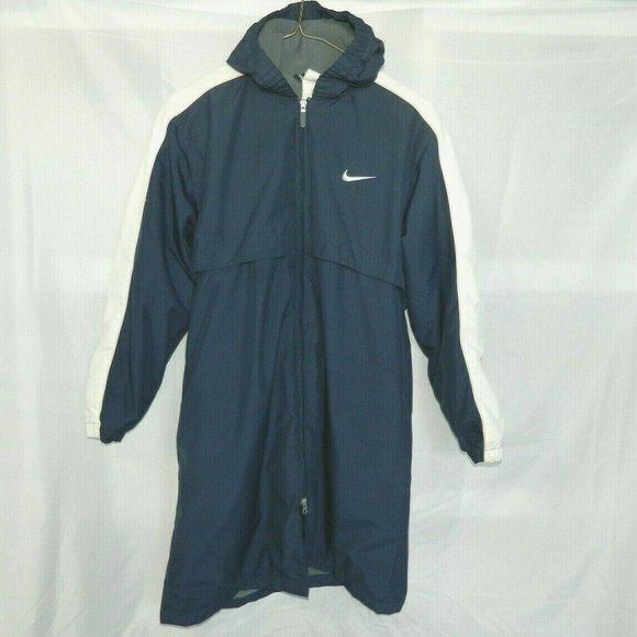Nike Other - VTG NIKE Fleece Lined Hooded Stadium Trench Jacket